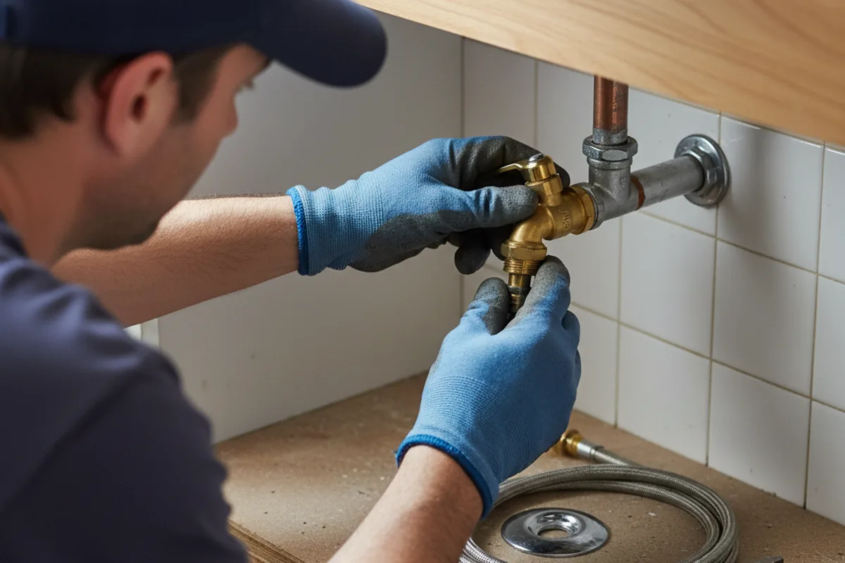 Shutoff valve and fitting work during Faucet and Fixture Repair in La Verne